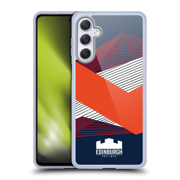 Edinburgh Rugby Graphics Shapes Soft Gel Case for Samsung Galaxy M54 5G