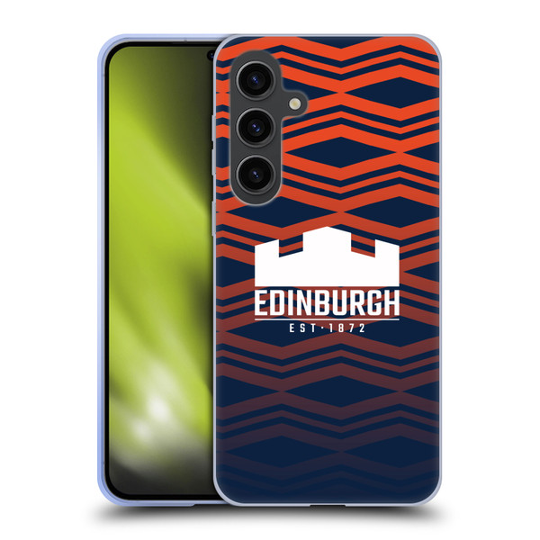 Edinburgh Rugby Graphics Pattern Gradient Soft Gel Case for Samsung Galaxy S24+ 5G