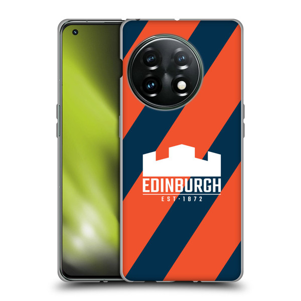 Edinburgh Rugby Logo Art Diagonal Stripes Soft Gel Case for OnePlus 11 5G