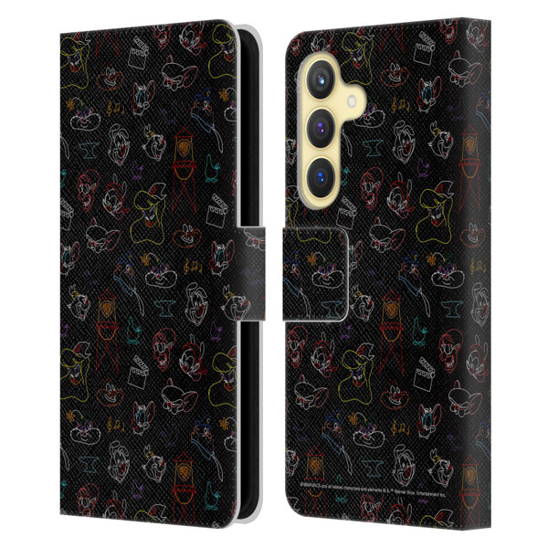 Animaniacs Graphics Pattern Leather Book Wallet Case Cover For Samsung Galaxy S24 5G