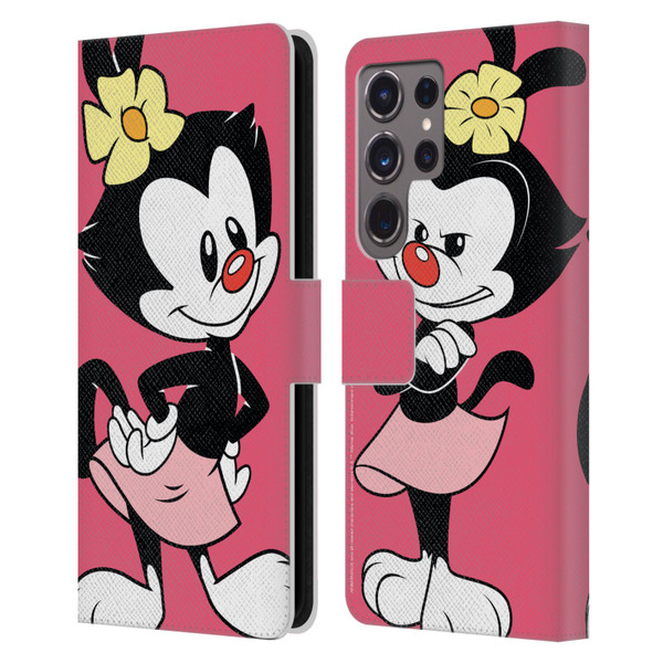 Animaniacs Graphics Dot Leather Book Wallet Case Cover For Samsung Galaxy S24 Ultra 5G