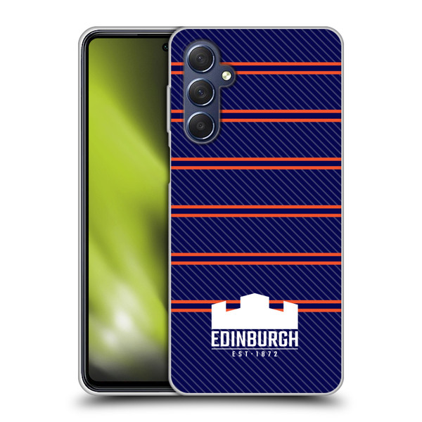 Edinburgh Rugby Logo 2 Stripes Soft Gel Case for Samsung Galaxy M54 5G