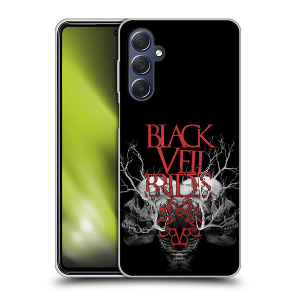 Black Veil Brides Band Art Skull Branches Soft Gel Case for Samsung Galaxy M54 5G