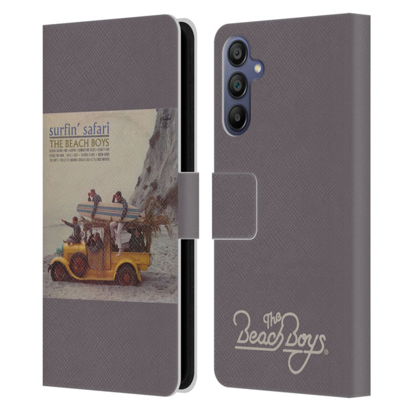 The Beach Boys Album Cover Art Surfin Safari Leather Book Wallet Case Cover For Samsung Galaxy A15