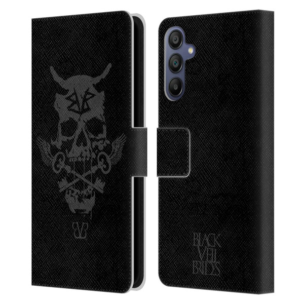 Black Veil Brides Band Art Skull Keys Leather Book Wallet Case Cover For Samsung Galaxy A15