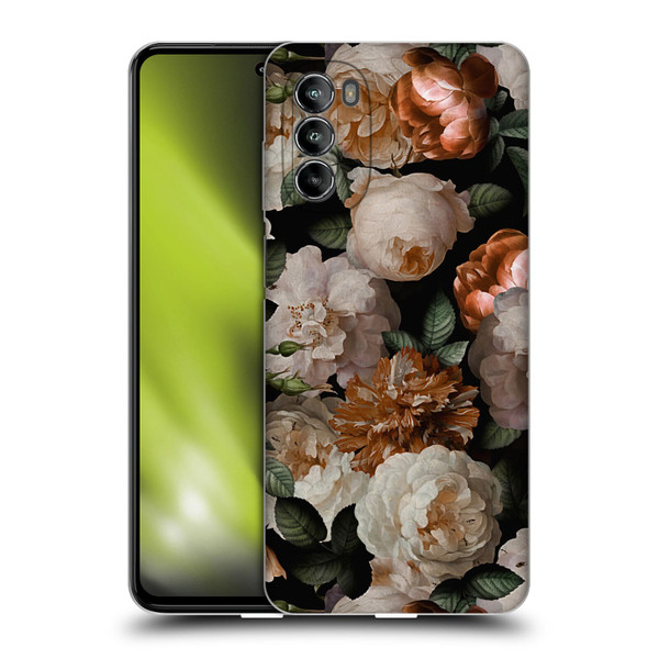UtArt Antique Flowers Carnations And Garden Roses Soft Gel Case for Motorola Moto G82 5G