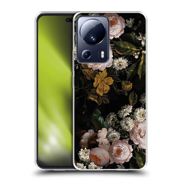 UtArt Antique Flowers Roses And Baby's Breath Soft Gel Case for Xiaomi 13 Lite 5G