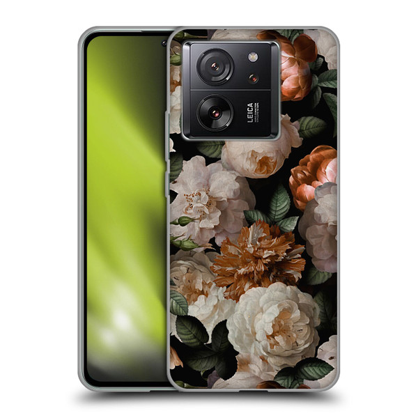 UtArt Antique Flowers Carnations And Garden Roses Soft Gel Case for Xiaomi 13T 5G / 13T Pro 5G