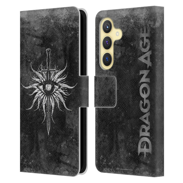 EA Bioware Dragon Age Heraldry Inquisition Distressed Leather Book Wallet Case Cover For Samsung Galaxy S24 5G