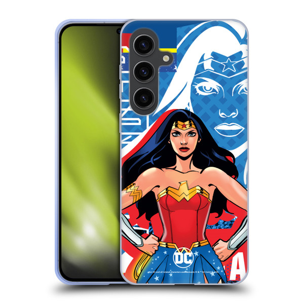 DC Women Core Compositions Wonder Woman Soft Gel Case for Samsung Galaxy S24+ 5G