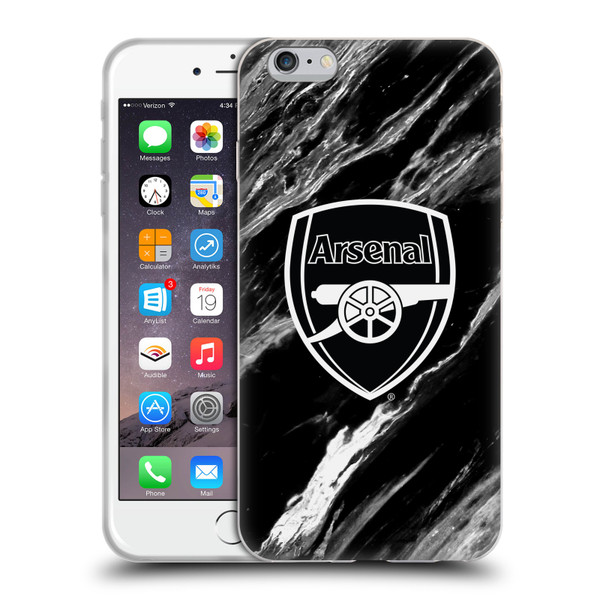 Arsenal FC Crest Patterns Marble Soft Gel Case for Apple iPhone 6 Plus / iPhone 6s Plus