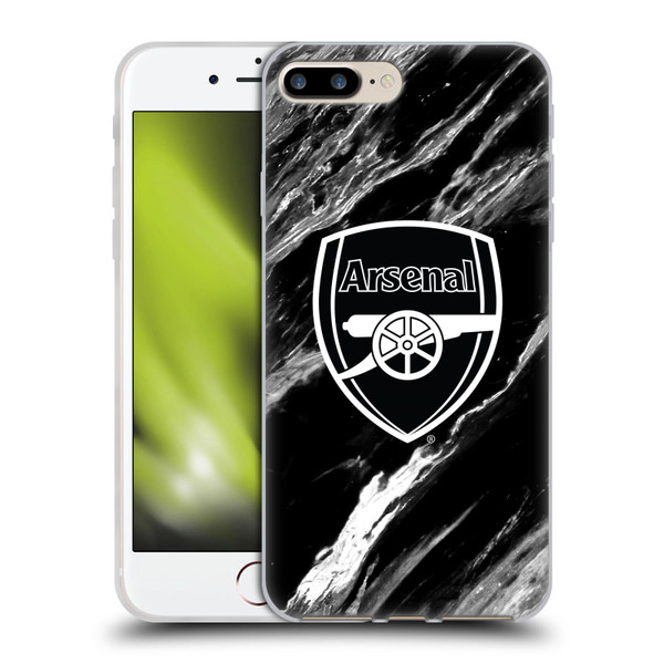 Arsenal FC Crest Patterns Marble Soft Gel Case for Apple iPhone 7 Plus / iPhone 8 Plus & MagSafe