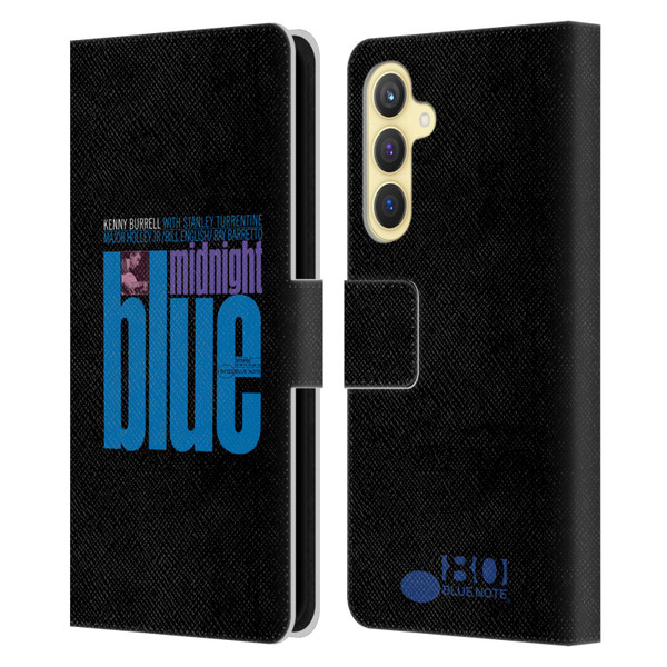 Blue Note Records Albums 2 Kenny Burell Midnight Blue Leather Book Wallet Case Cover For Samsung Galaxy S23 FE 5G