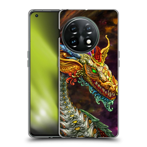 Myles Pinkney Mythical Silver Dragon Soft Gel Case for OnePlus 11 5G