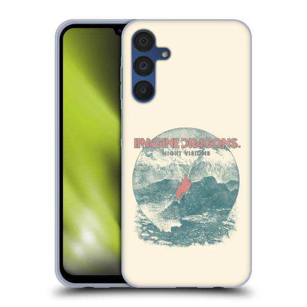 Imagine Dragons Key Art Flame Night Visions Soft Gel Case for Samsung Galaxy A15