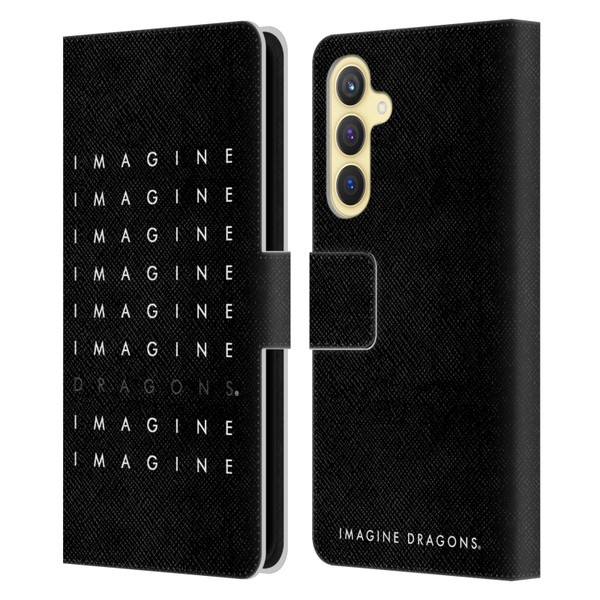 Imagine Dragons Key Art Logo Repeat Leather Book Wallet Case Cover For Samsung Galaxy S23 FE 5G