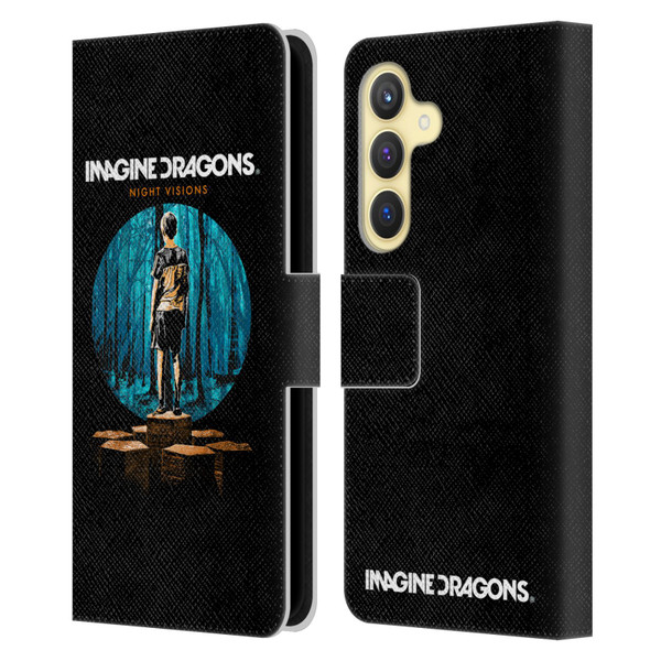 Imagine Dragons Key Art Night Visions Painted Leather Book Wallet Case Cover For Samsung Galaxy S24 5G