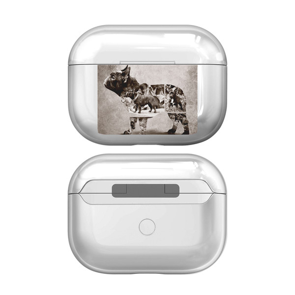 Klaudia Senator French Bulldog Vintage Clear Hard Crystal Cover Case for Apple AirPods Pro 2 Charging Case