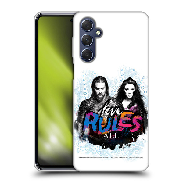 Aquaman Movie Graphics Love Rules All Soft Gel Case for Samsung Galaxy M54 5G