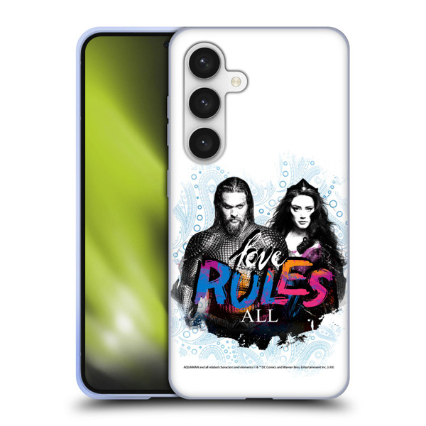 Aquaman Movie Graphics Love Rules All Soft Gel Case for Samsung Galaxy S24 5G