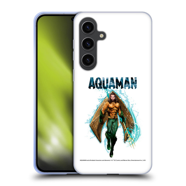 Aquaman Movie Graphics Trident of Atlan 2 Soft Gel Case for Samsung Galaxy S24+ 5G