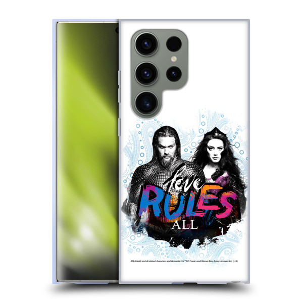 Aquaman Movie Graphics Love Rules All Soft Gel Case for Samsung Galaxy S24 Ultra 5G