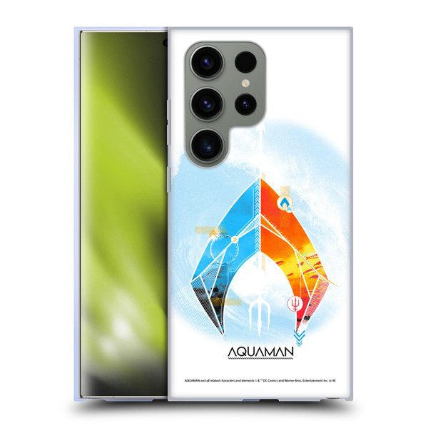 Aquaman Movie Logo Trident of Atlan Soft Gel Case for Samsung Galaxy S24 Ultra 5G