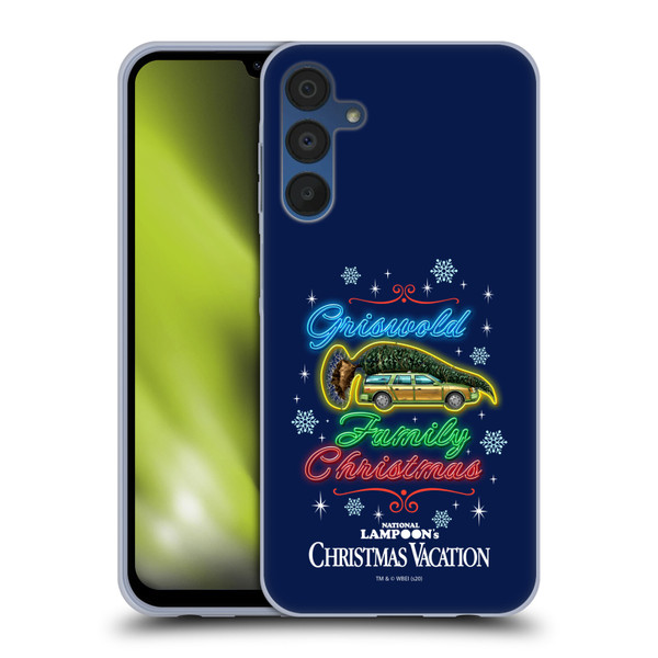 National Lampoon's Christmas Vacation Graphics Neon Lights Soft Gel Case for Samsung Galaxy A15