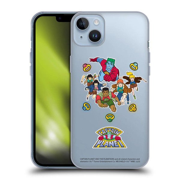 Captain Planet And The Planeteers Graphics Character Art Soft Gel Case for Apple iPhone 14 Plus