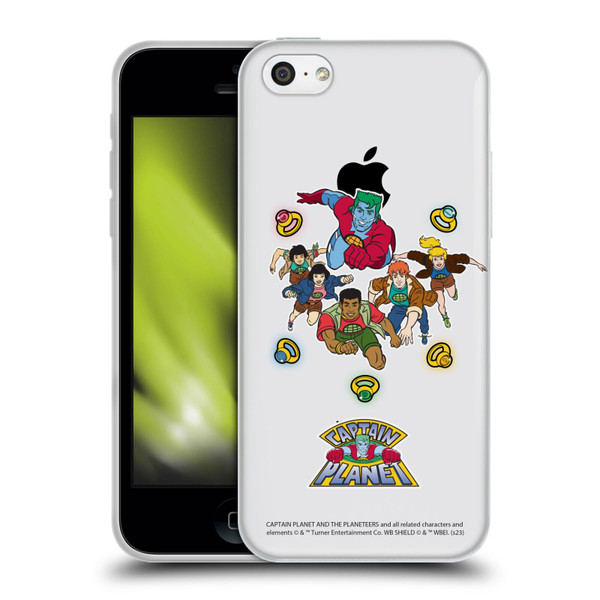 Captain Planet And The Planeteers Graphics Character Art Soft Gel Case for Apple iPhone 5c