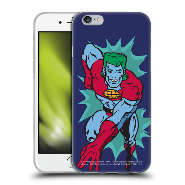 Captain Planet And The Planeteers Graphics Halftone Soft Gel Case for Apple iPhone 6 / iPhone 6s