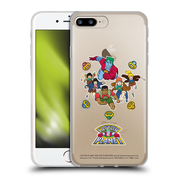 Captain Planet And The Planeteers Graphics Character Art Soft Gel Case for Apple iPhone 7 Plus / iPhone 8 Plus