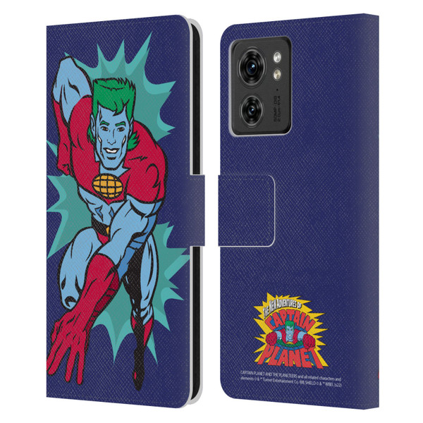 Captain Planet And The Planeteers Graphics Halftone Leather Book Wallet Case Cover For Motorola Moto Edge 40