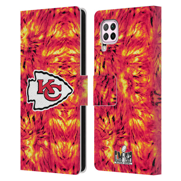 NFL 2024 Super Bowl LVIII Champions Kansas City Chiefs Tie Dye Leather Book Wallet Case Cover For Huawei Nova 6 SE / P40 Lite