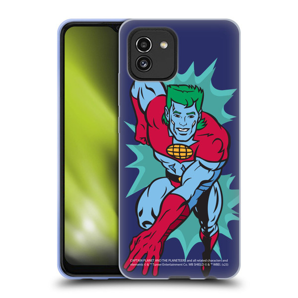 Captain Planet And The Planeteers Graphics Halftone Soft Gel Case for Samsung Galaxy A03 (2021)