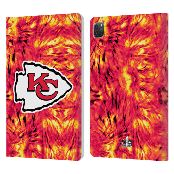 NFL 2024 Super Bowl LVIII Champions Kansas City Chiefs Tie Dye Leather Book Wallet Case Cover For Apple iPad Pro 11 2020 / 2021 / 2022