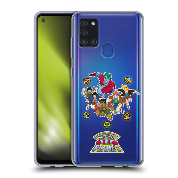 Captain Planet And The Planeteers Graphics Character Art Soft Gel Case for Samsung Galaxy A21s (2020)