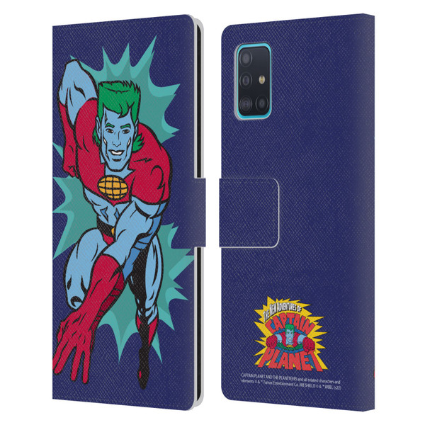 Captain Planet And The Planeteers Graphics Halftone Leather Book Wallet Case Cover For Samsung Galaxy A51 (2019)