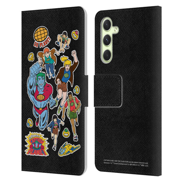 Captain Planet And The Planeteers Graphics Planeteers Leather Book Wallet Case Cover For Samsung Galaxy A54 5G