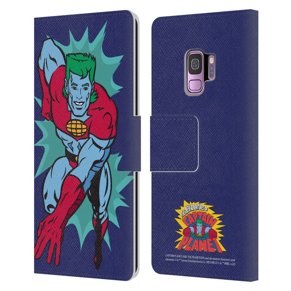 Captain Planet And The Planeteers Graphics Halftone Leather Book Wallet Case Cover For Samsung Galaxy S9