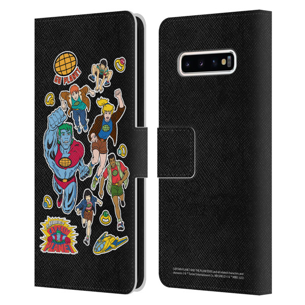 Captain Planet And The Planeteers Graphics Planeteers Leather Book Wallet Case Cover For Samsung Galaxy S10+ / S10 Plus
