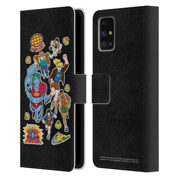 Captain Planet And The Planeteers Graphics Planeteers Leather Book Wallet Case Cover For Samsung Galaxy M31s (2020)