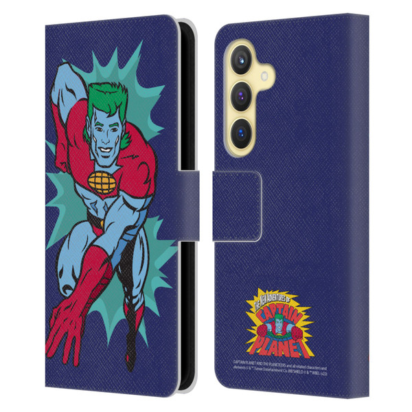 Captain Planet And The Planeteers Graphics Halftone Leather Book Wallet Case Cover For Samsung Galaxy S24 5G