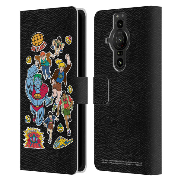 Captain Planet And The Planeteers Graphics Planeteers Leather Book Wallet Case Cover For Sony Xperia Pro-I