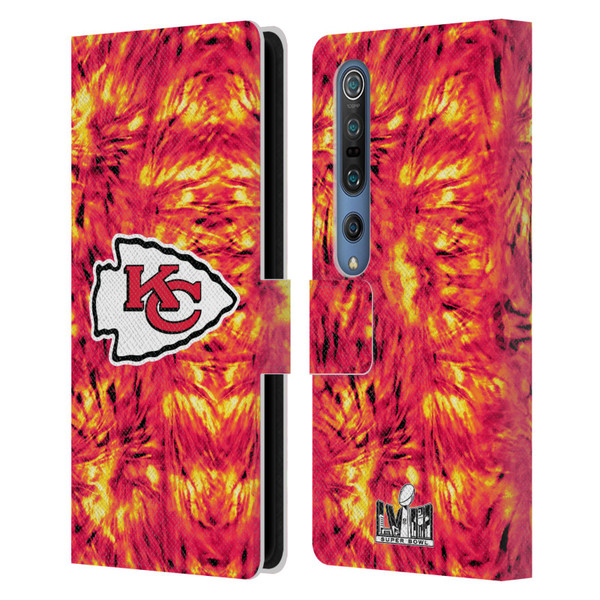NFL 2024 Super Bowl LVIII Champions Kansas City Chiefs Tie Dye Leather Book Wallet Case Cover For Xiaomi Mi 10 5G / Mi 10 Pro 5G