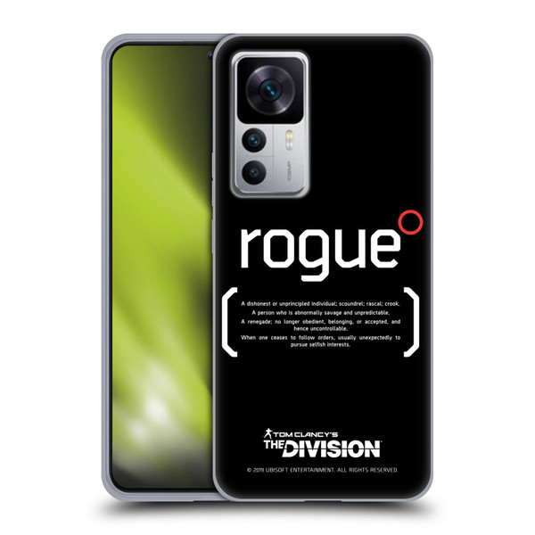 Tom Clancy's The Division Dark Zone Rouge 1 Soft Gel Case for Xiaomi 12T 5G / 12T Pro 5G / Redmi K50 Ultra 5G