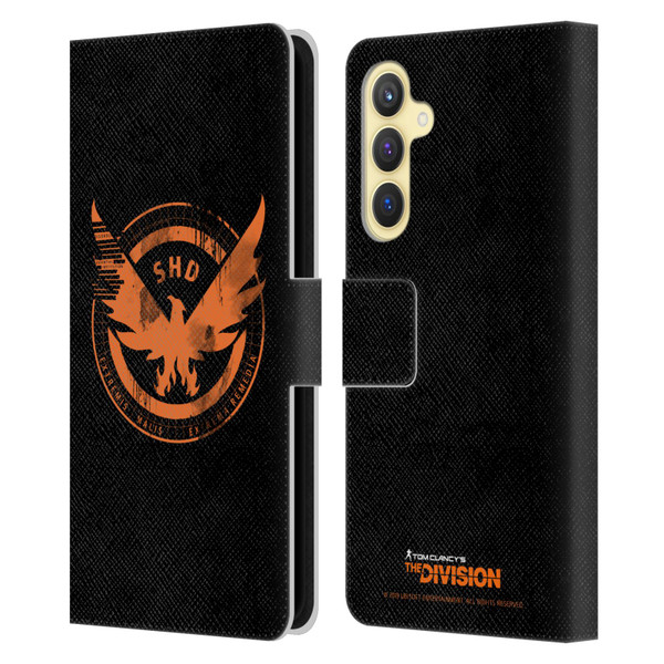 Tom Clancy's The Division Key Art Logo Black Leather Book Wallet Case Cover For Samsung Galaxy S23 FE 5G