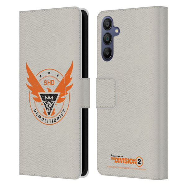 Tom Clancy's The Division 2 Logo Art Demolitionist Leather Book Wallet Case Cover For Samsung Galaxy A15