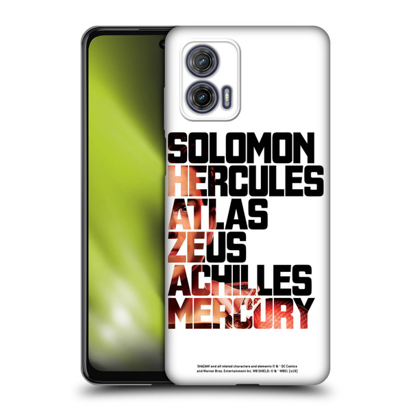 Shazam! 2019 Movie Character Art Typography 2 Soft Gel Case for Motorola Moto G73 5G