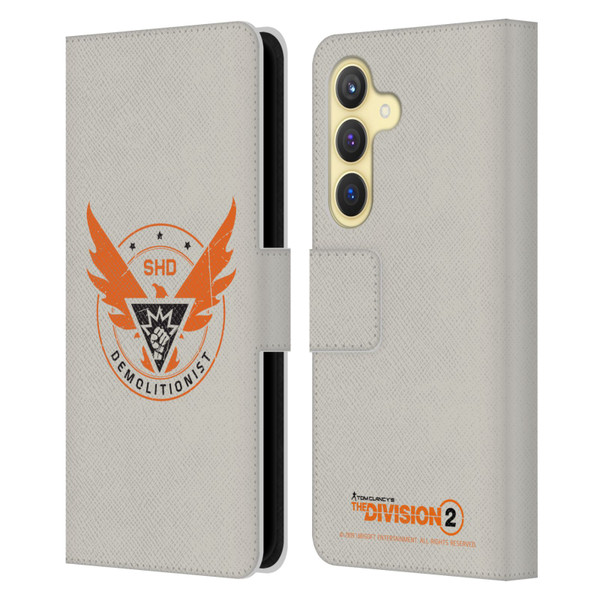 Tom Clancy's The Division 2 Logo Art Demolitionist Leather Book Wallet Case Cover For Samsung Galaxy S24 5G